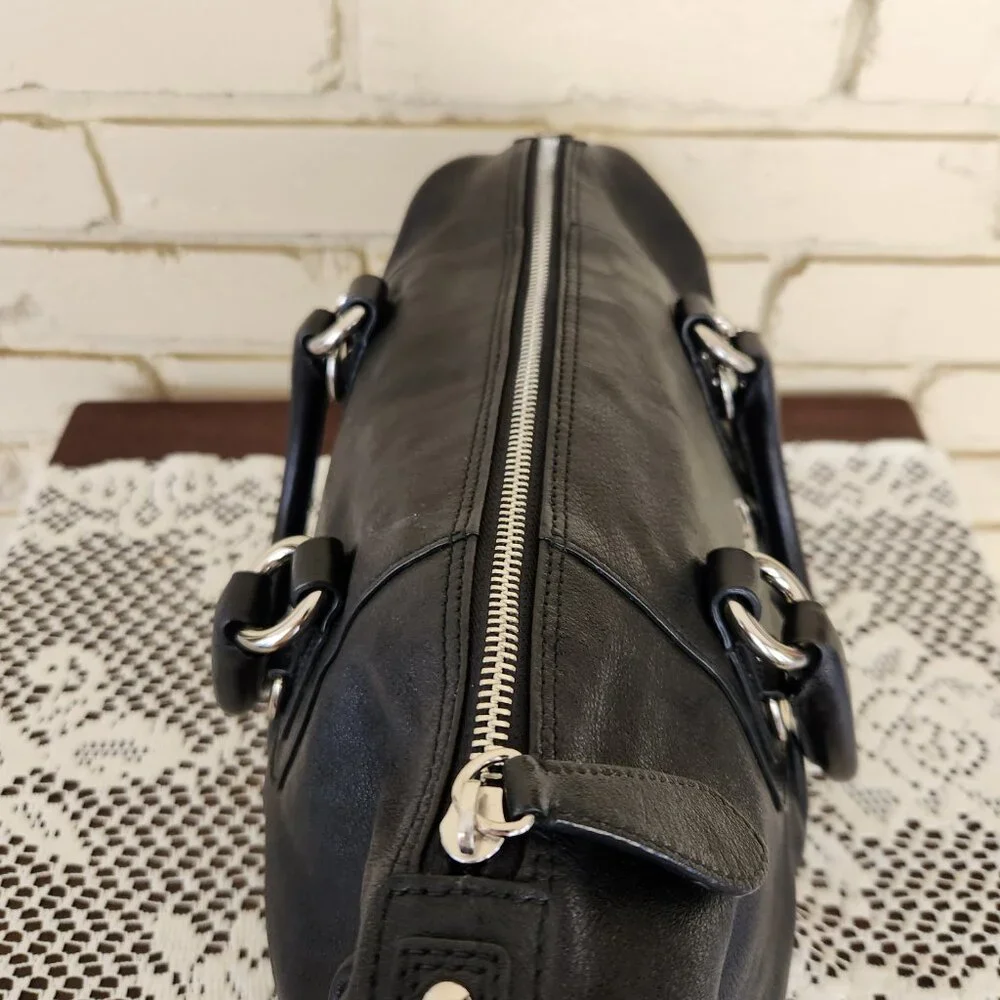 Euc Coach Ashley Black Leather Shoulder Bag Handbag - Picture 10 of 12